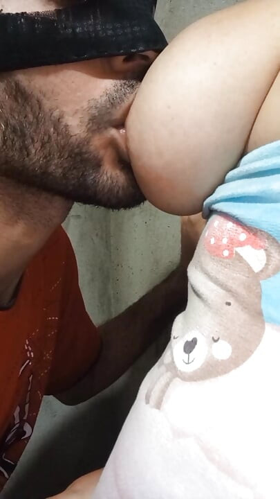My husband is addicted to sucking my big natural tits and hard nipples that's why he does it all week