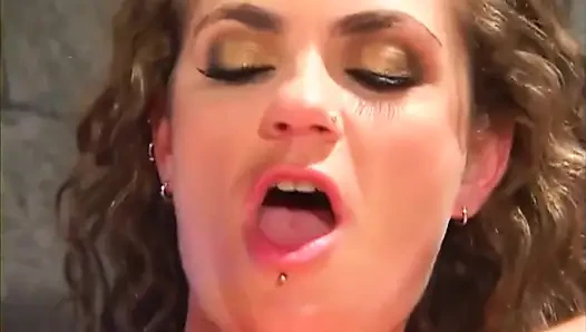 Horny Young Slut Touches Her Clit While a Big Cock Cums in Her Ass