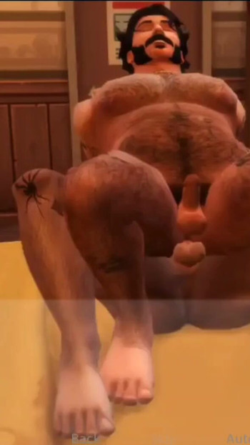 Thrilling moment from "Hairy manly boss suffers his punishment."