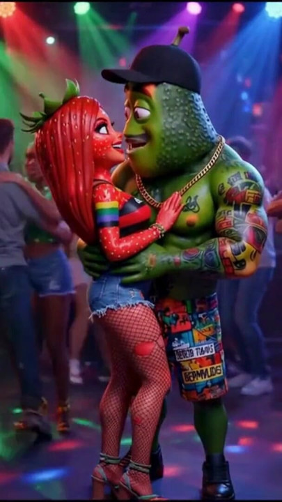 Episodul 5 - fată drăguță cu căpșuni și bărbat dulce cu avocado care împart momente blânde AI Hentait | Clip 1