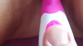 Vibrator in wet pussy