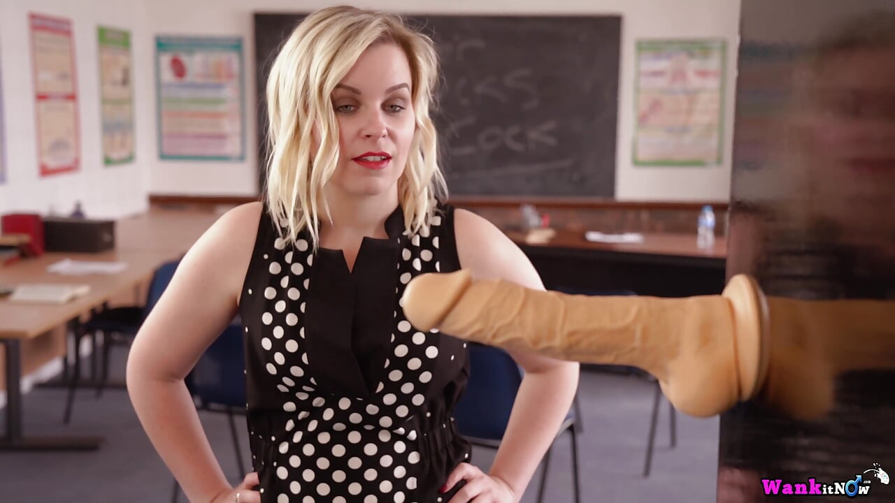 Anna Belle, sucking dildo cock