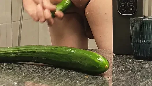 Wet fun with natural dildos
