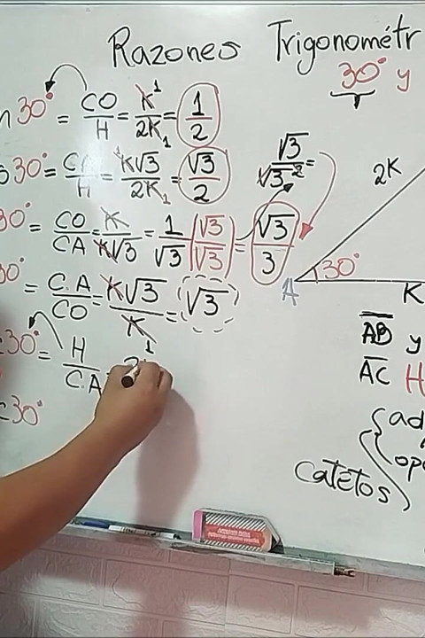 15 Trigonometría: Ángulo 30 - Ratios trigonométricas
