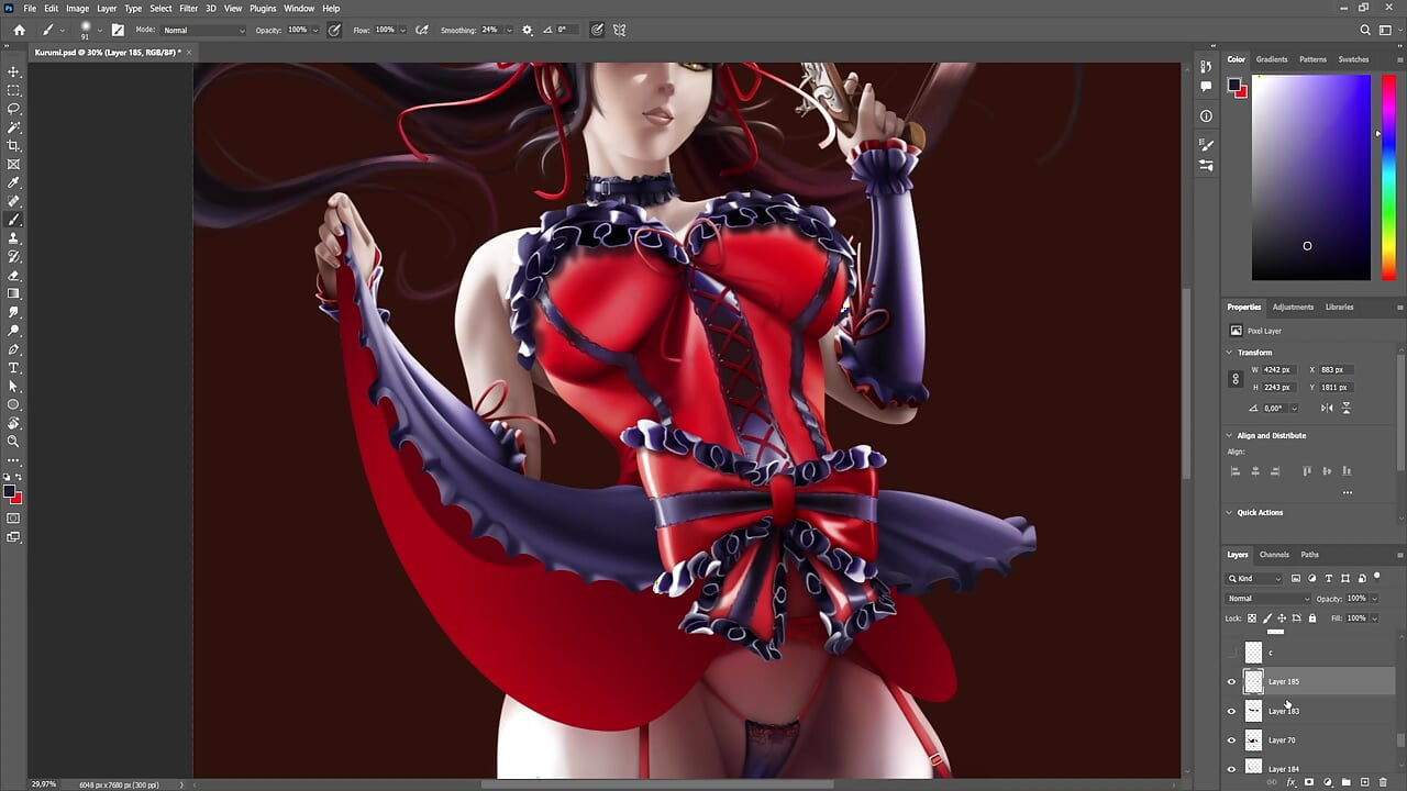 Kurumi timelapse sfw date a live