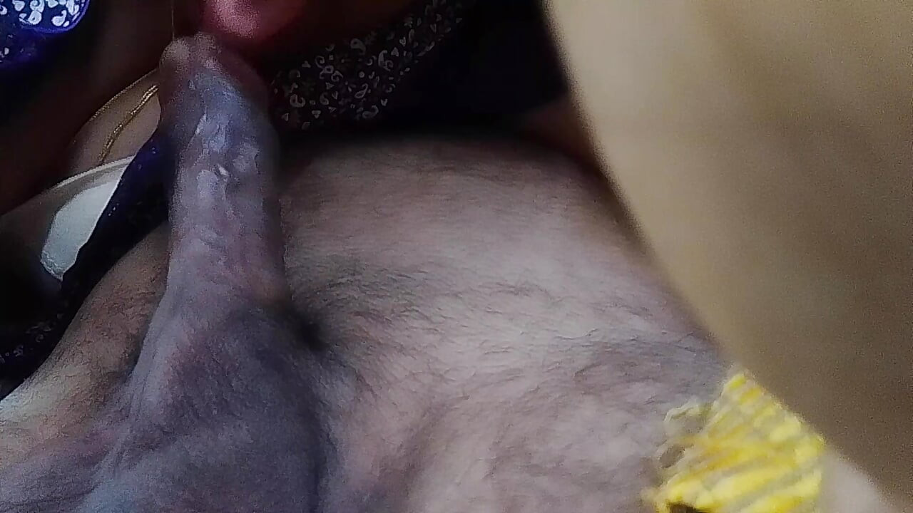 Tamil village girl massages her husband's penis in her mouth