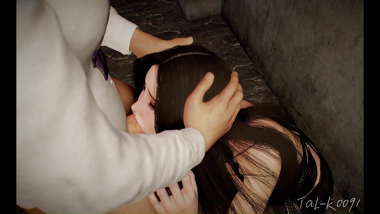 3D dziwka dostać szorstki sex oralny