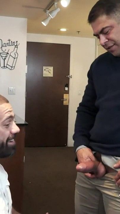 Spectacular moment from "Horny Strong Landlord Makes Desperate Tenant To Pay His Rent"