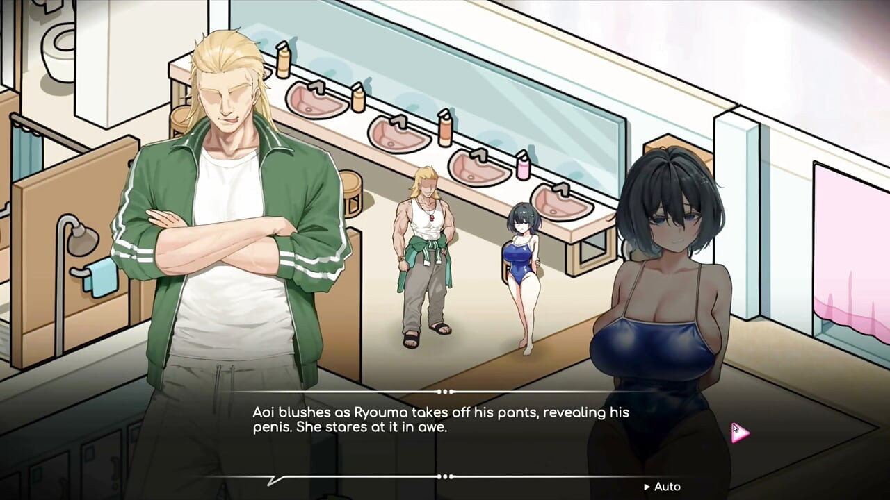 Hentai Game – Aoi Standing Dog Style Sex Gallery Scene - Lifeguard Holic
