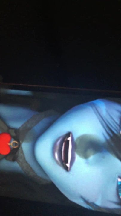 Cumming on blue Miqo'te