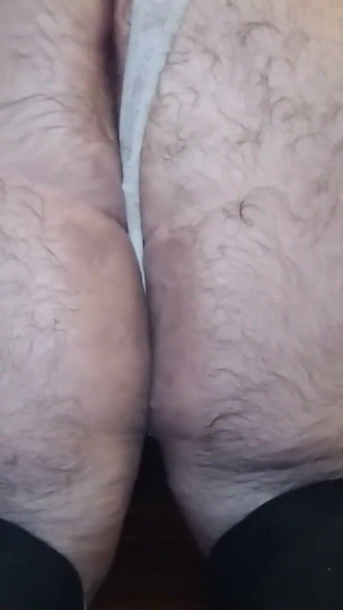 Fat ass sissy maid stuffing ass | Clip 1