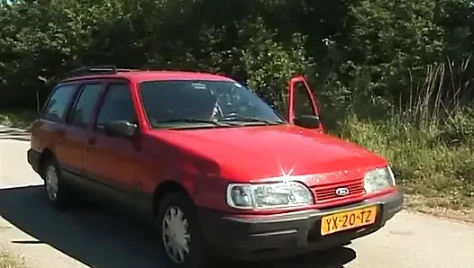 Milf taking car of a guy she just hit with her car