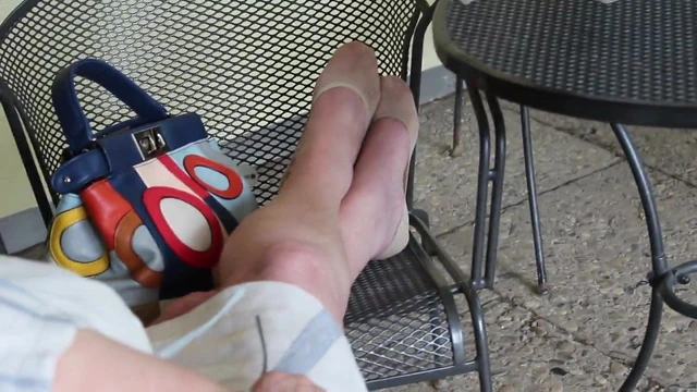 granny feet in nylon socks