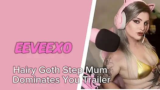 Teaser Hairy Goth Step-mom Dominates and Pegs You