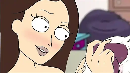 Beth Smith ve Uzay Beth Jessica'ya hükmediyor - takma ve fışkırtma ile rick ve morty lezbiyen derlemesi