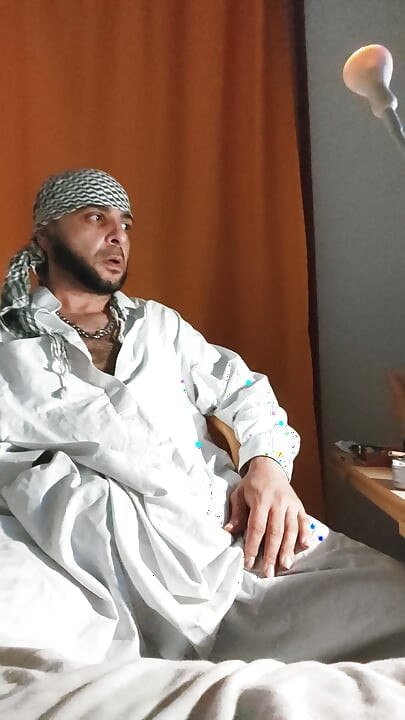 Dirtyjunkbro Dressed in Afghan Clothes, Cover Socks Piss in and Piss Drink