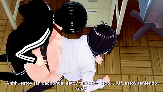Fucking his best friend's mother in the Hentai office
