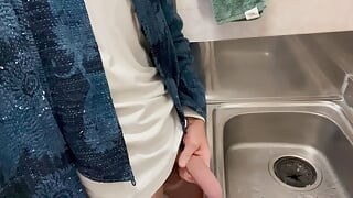 Soapy BWC in shower with small cumshot