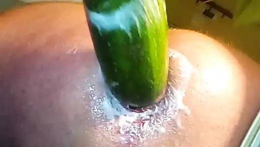 Gevşek kıçımda büyük 6,5cm sebze