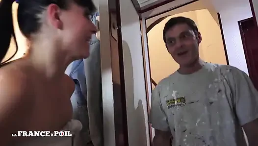 Sexy Small Titted Brunette Gives Her Ass to Pay Her Bills and Gets Jizze...