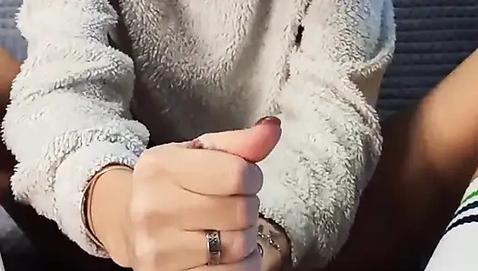 Dirty Step Sister Bought Socks Special to Tease My Dick