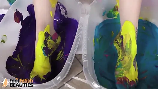 Colorplay with a Ginger-head Small Tit Babe