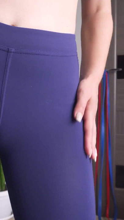 Visible Panty Line In See Through Leggings VPL Fetish | Clip 1
