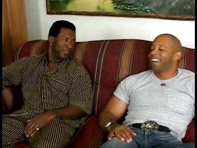 Blonde takes two massive black cocks