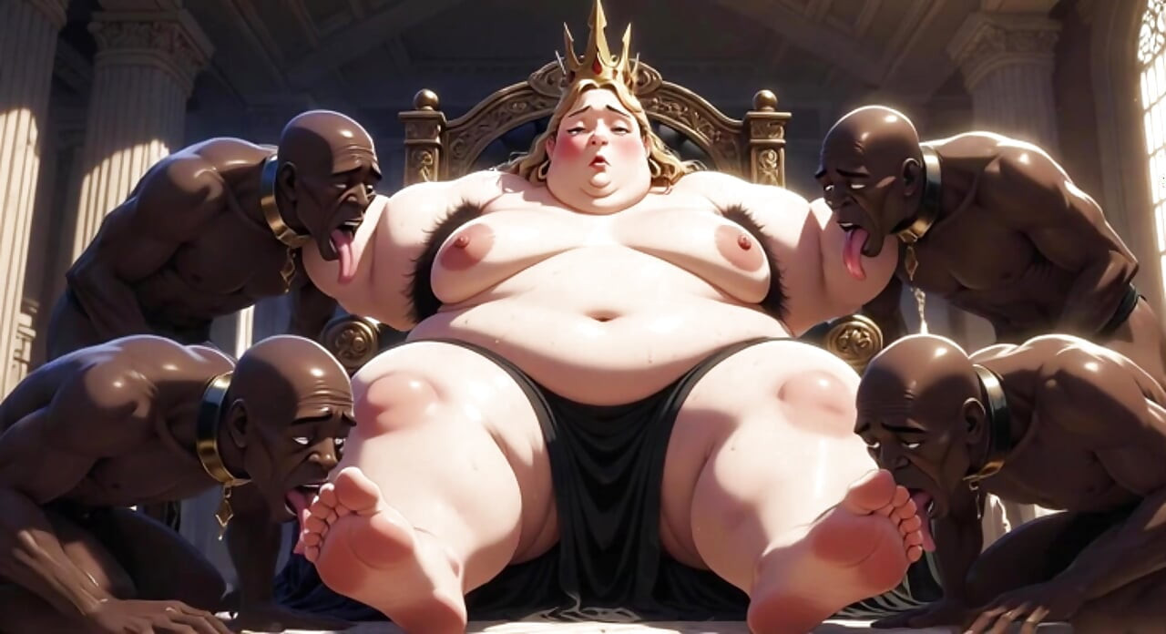 SSBBW 퀸 바디 숭배 - 오르가즘에 몸 전체를 핥는 노예
