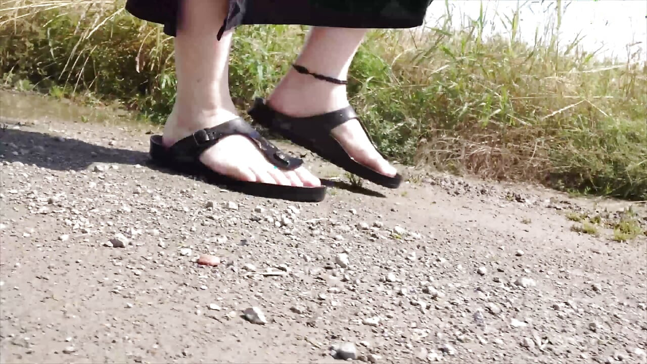 Little Walk with Puddles in Birkenstocks