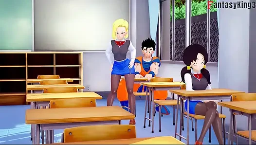 Android 18 соблазняет Гохан в университете - Dragon Ball Zex серия