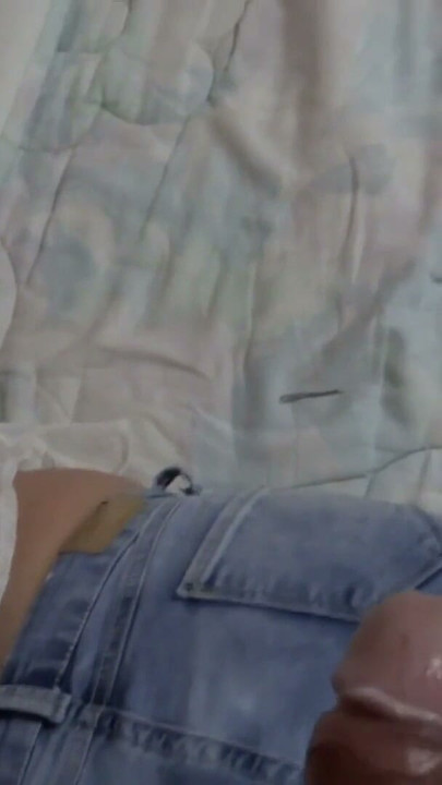 My wife puts on her jeans after fucking, so I can cum on her ass | Clip 1