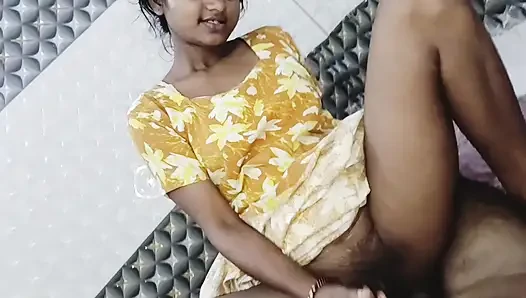 Real Desi Girl Yellow Outfit Intense Bedroom Sex - Closeup