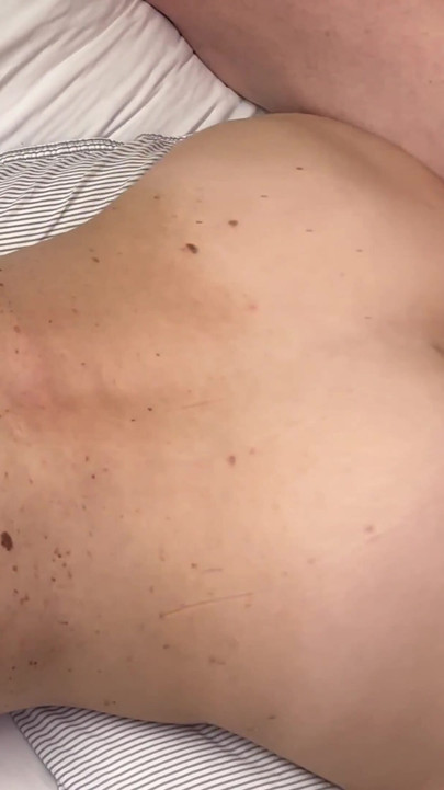 Powerful moment from "Slim hairy MILF fuck missionary and prone"