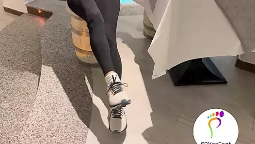 White Socks porn video – After the run to the park I wipe his feet with my tongue