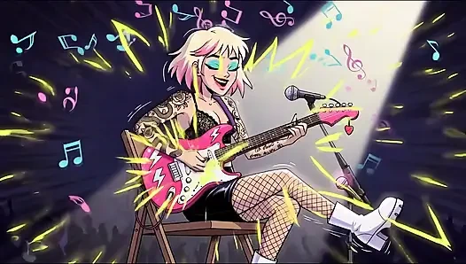 AI Girl Guitarist: Live Performance