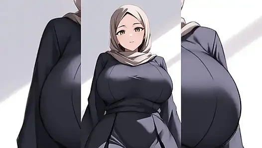 Cewek muslim berhijab menggoda & twerking sendirian - tamparan menggoda terbaik, memantul & hijab bagian 1