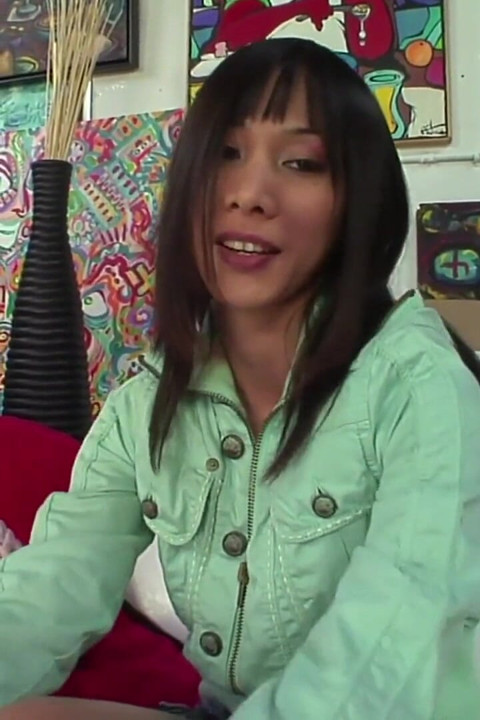 Horny Asian Rides Cock and Gets Cum on Her Belly