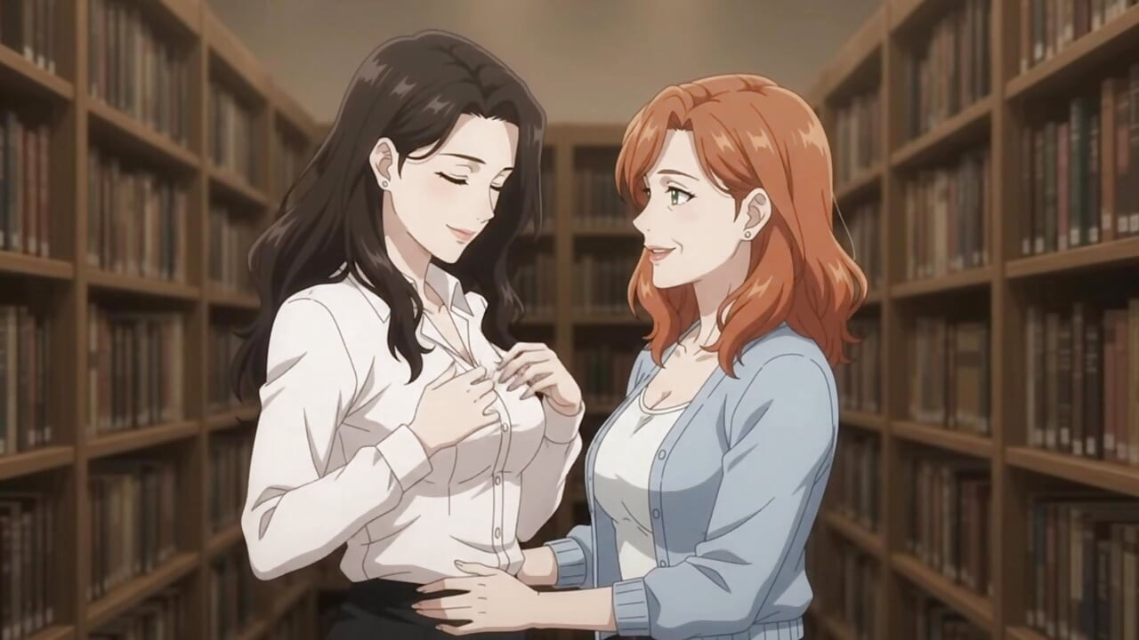 สองสาวเลสเบี้ยนเรียนในเสรีภาพกลายเป็นสถานการณ์ที่ใกล้ชิด