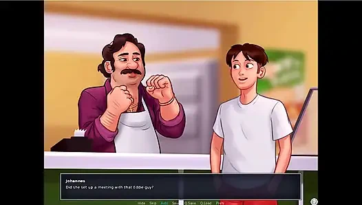 Summertime saga - Eva had her baby ... Johannes fucked Maria while tony was there