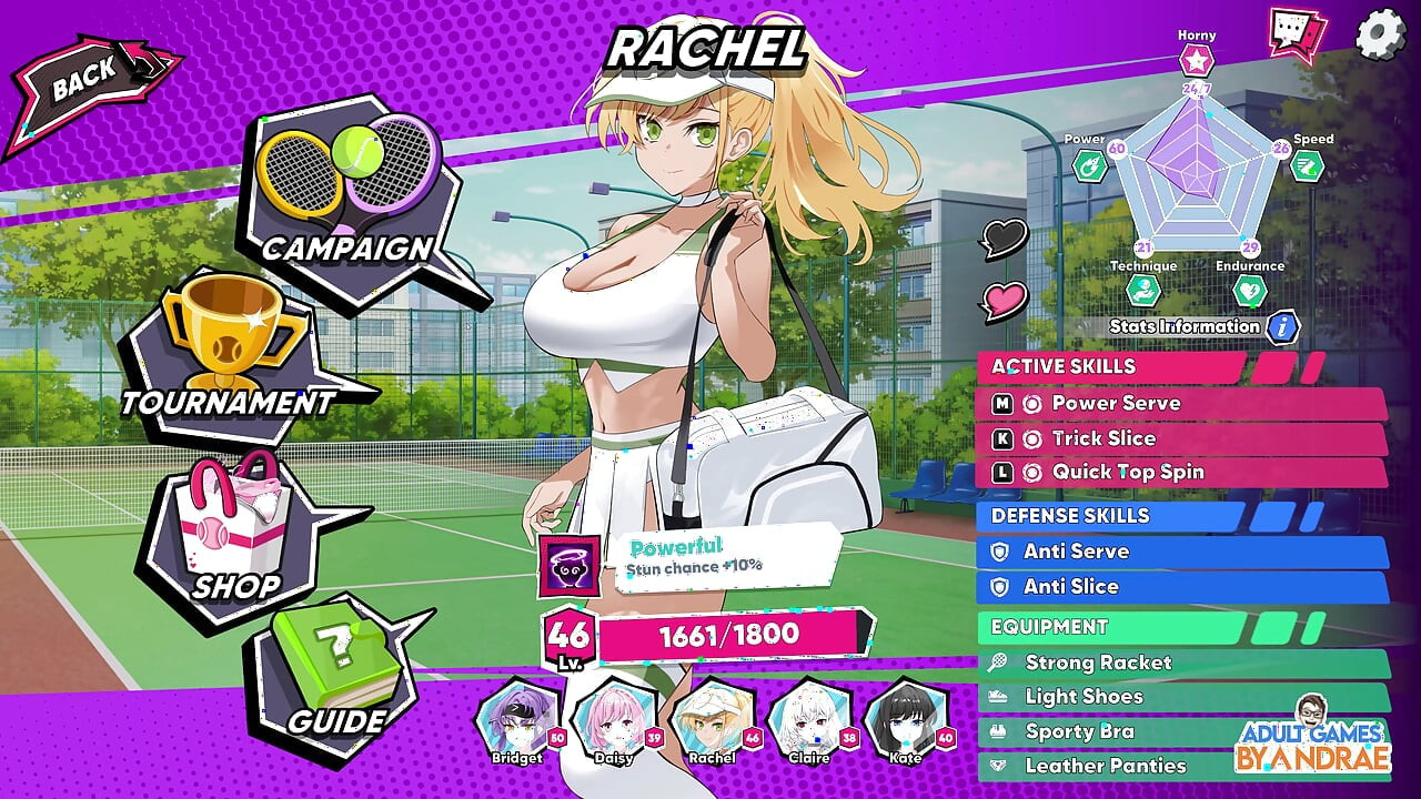 Ep12: Scene hentai cu Martina, Venus și Monica - Academia Love Saga: Tennis Angels Fosta