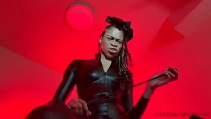 Beat Your Balls and Eat It - Ebony Femdom Goddess Rosie Reed CBT and Cum Eating Instruction Domination POV - Standard Definition