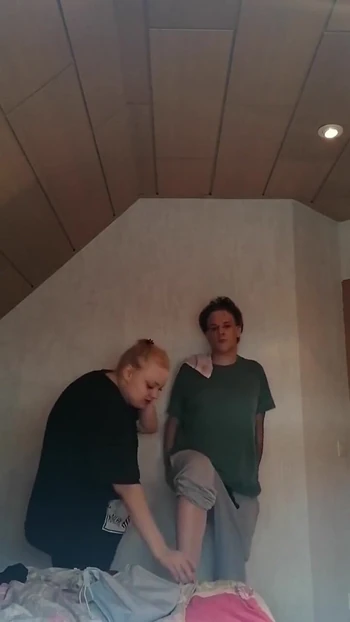 Iconic moment from "Andy and Mimsy have fun and enjoy it"