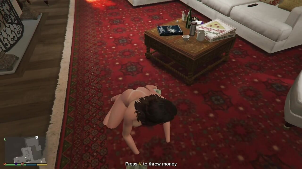 Trevor and Cheating Wife Amanda have anal sex in living room