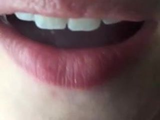 Play with cum in mouth