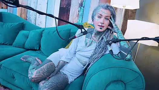 I talk about J - Jelousy - ASMR podcast SFW talking goth skinny girl dreadlocks tattoo model inked girl