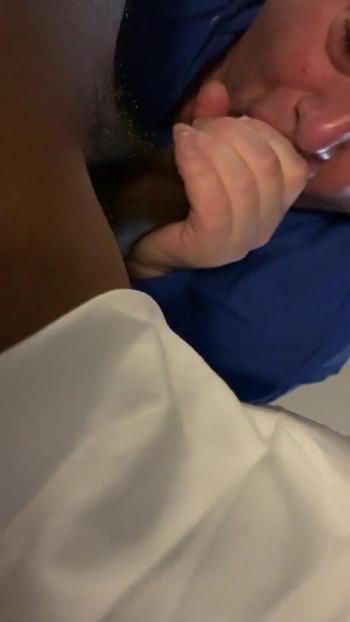 Thrilling moment from "Cute White guy sucking his first BBC part 1"