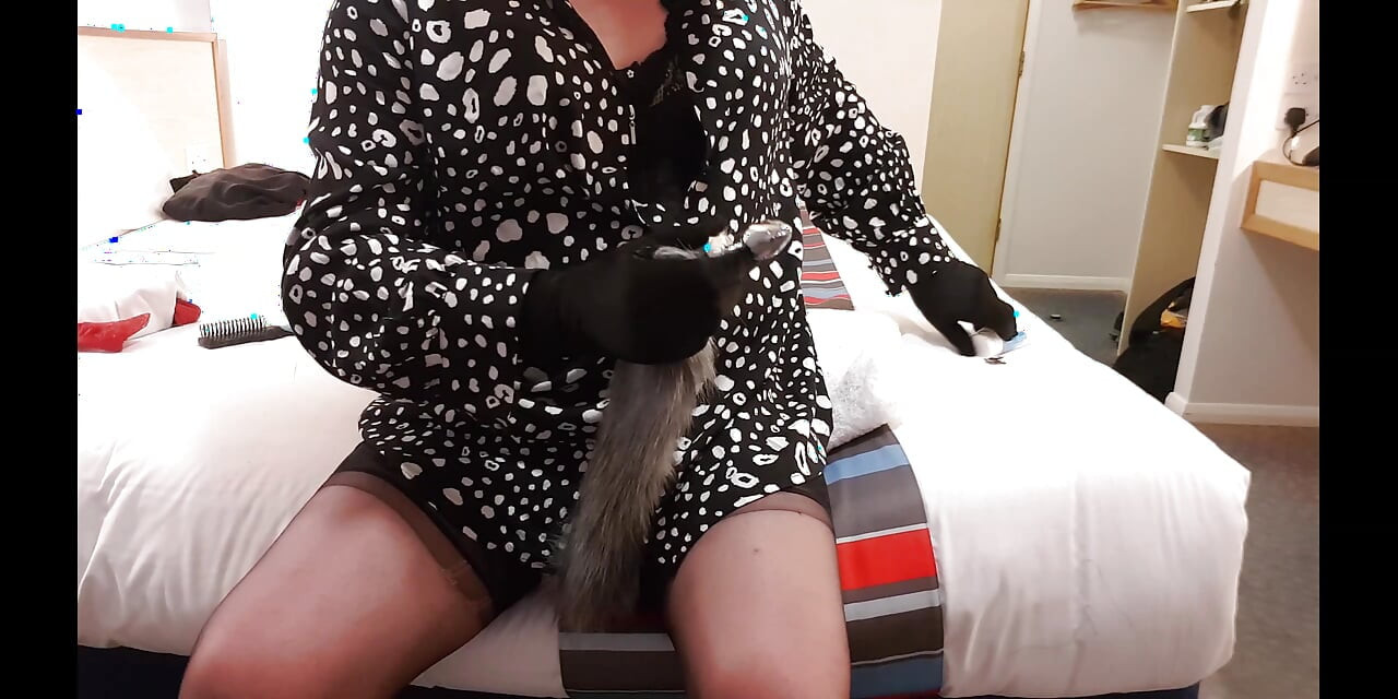 Sissy caged and tailed XX