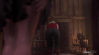 Futa Triss Enjoying the Night with Two Hot Blondes the Witcher Futanari Corruption of the Lodge