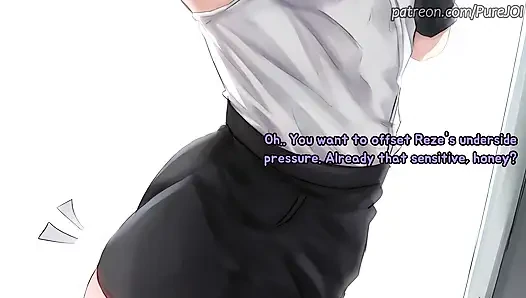 Your bartender Reze has provided you with a special serving (JOI)
